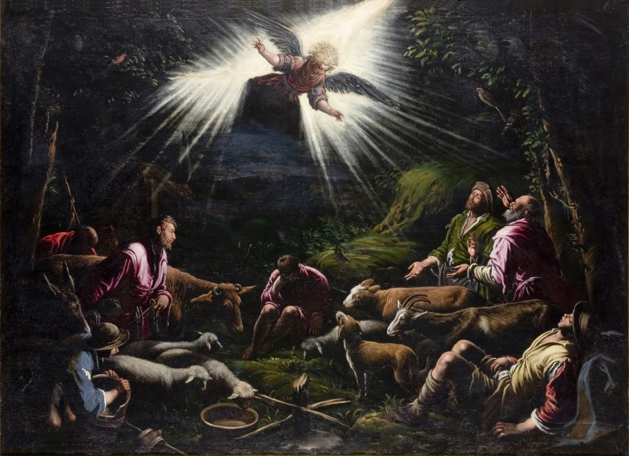 Francesco Bassano-135-L'angelo appare ai pastori